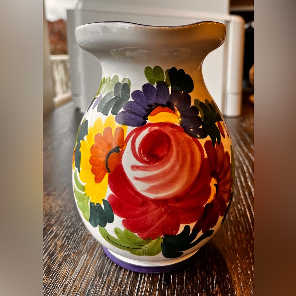 Deruta Casal Thaulero Wine Italy Vintage 80’s Handpainted Carafe Sangria Pitcher